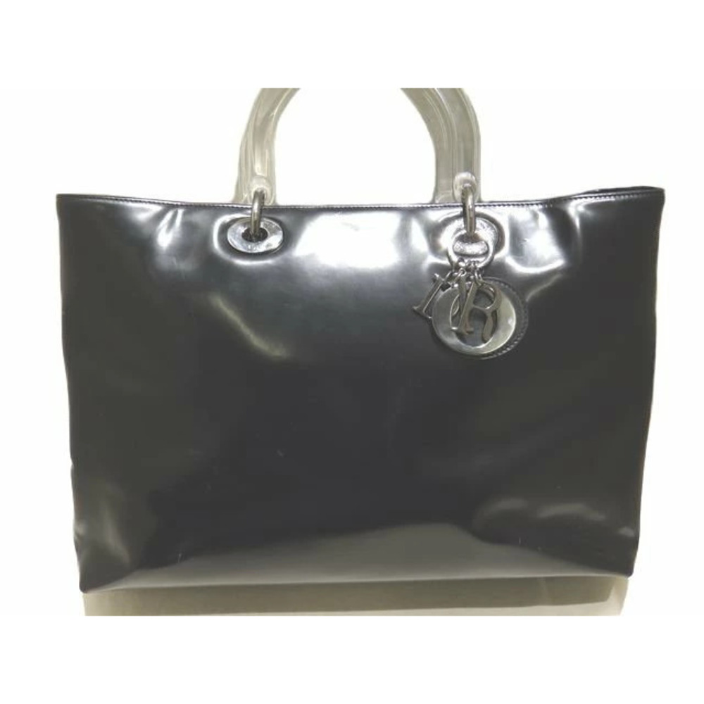 Christian Dior Diorissimo handbag Black leather handle tote bag